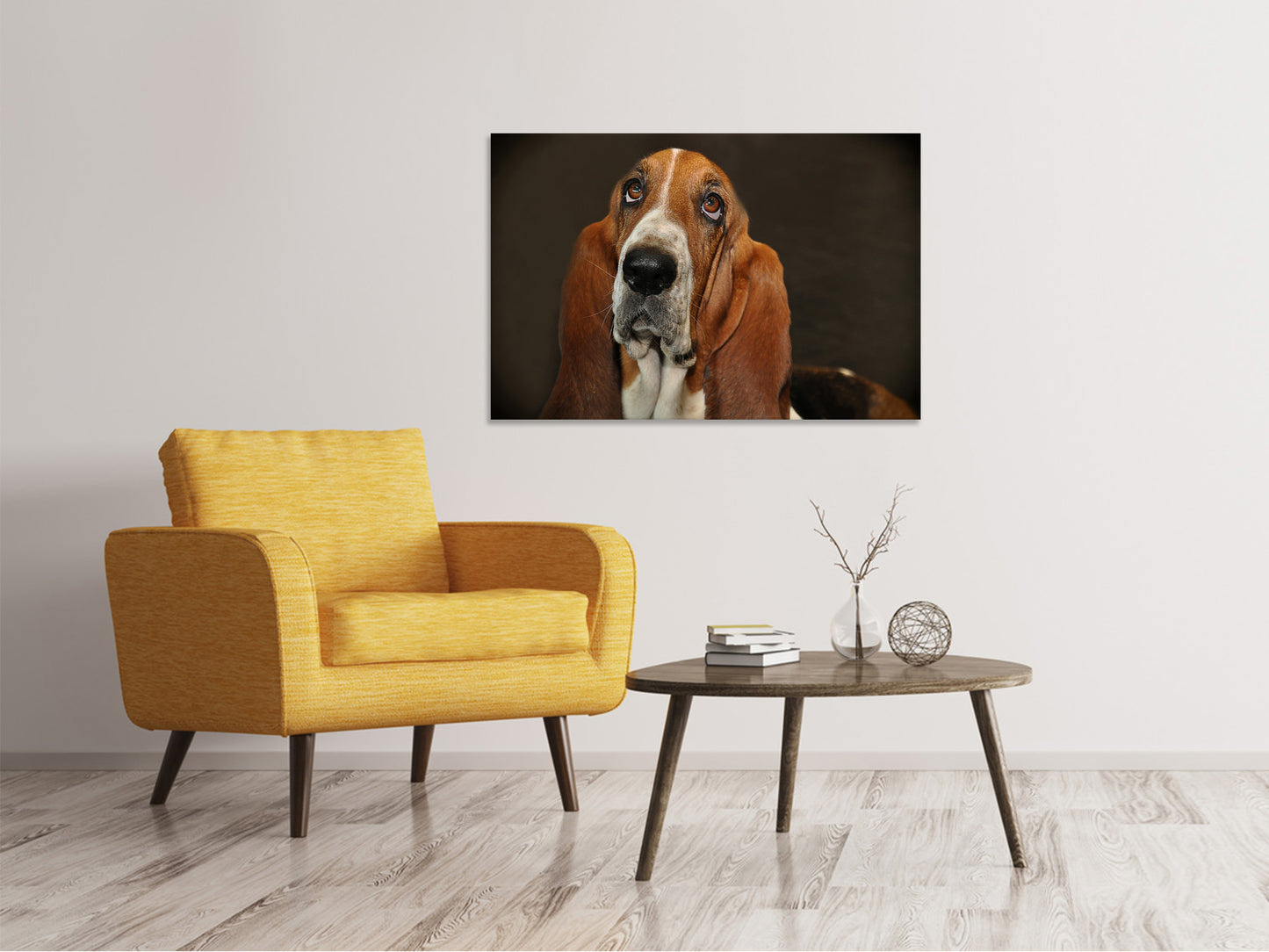 Leinwandbild Typisch Basset
