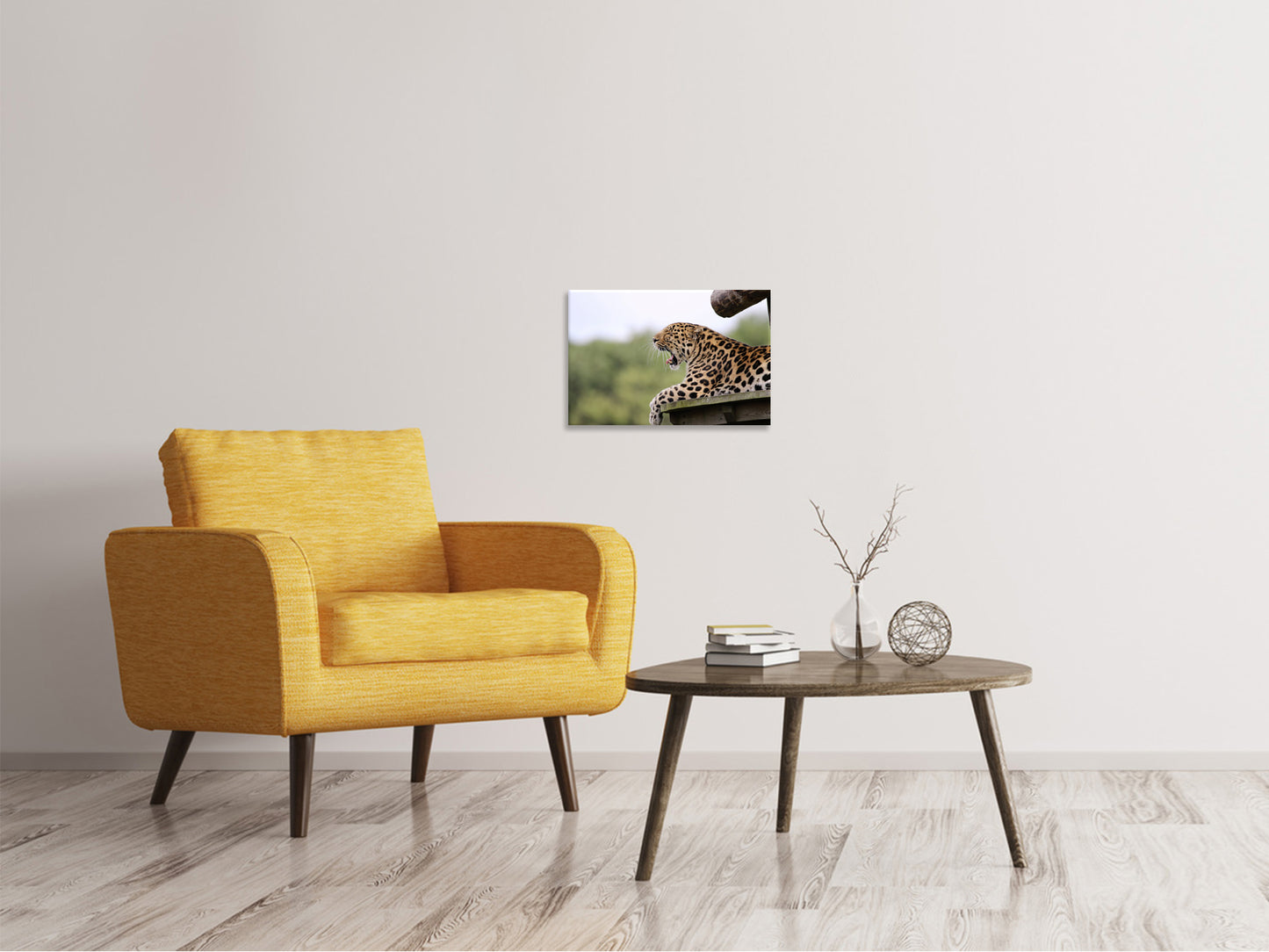 Leinwandbild Müder Leopard