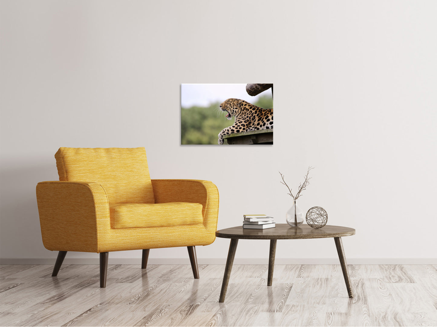 Leinwandbild Müder Leopard