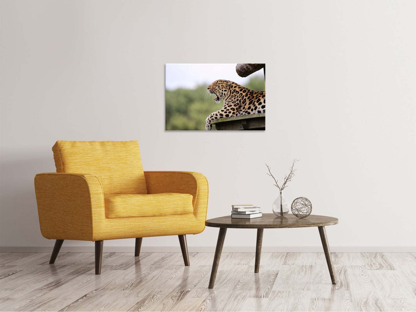 Leinwandbild Müder Leopard