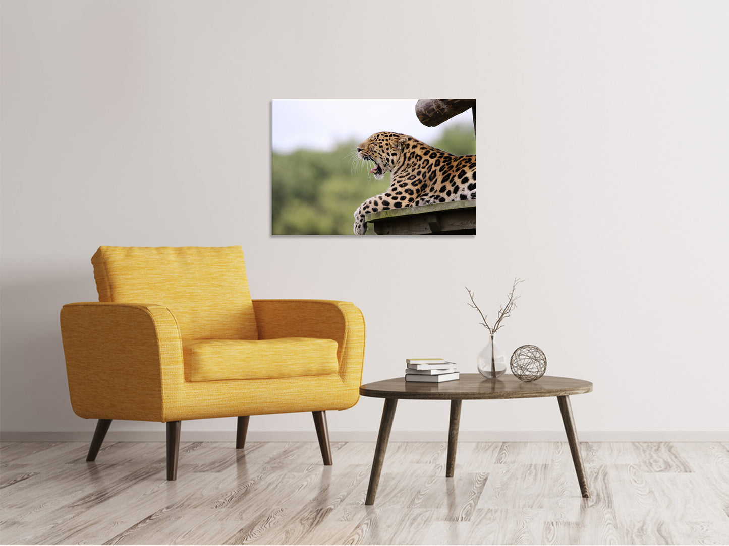 Leinwandbild Müder Leopard