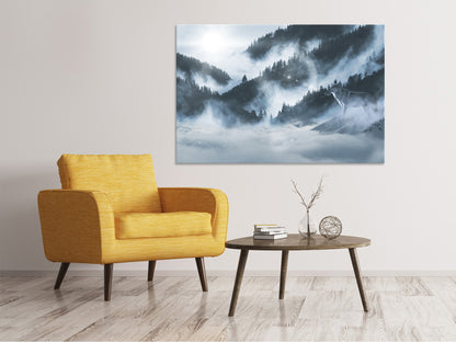 Leinwandbild Der Wolf in den Wäldern