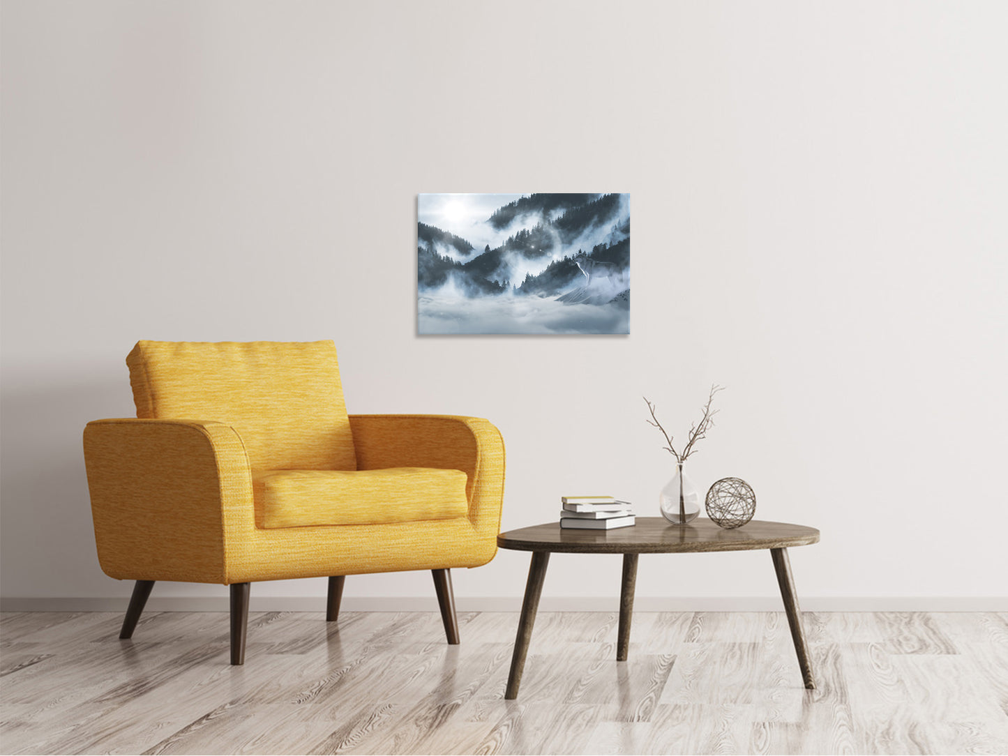 Leinwandbild Der Wolf in den Wäldern