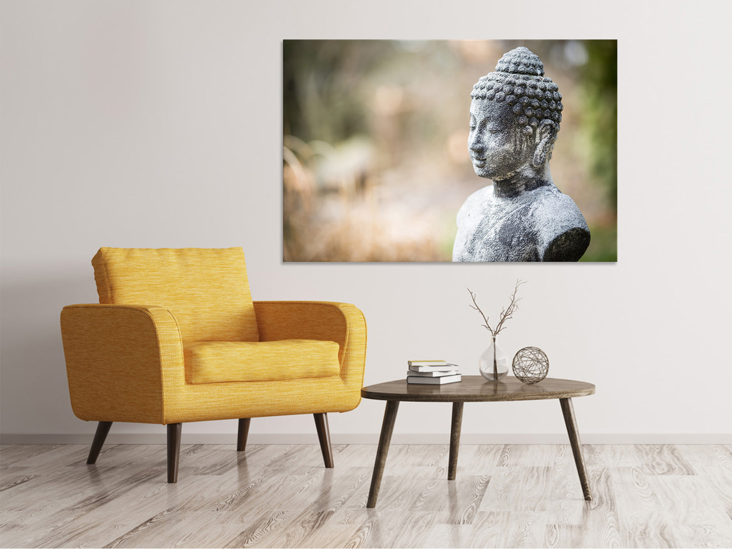 Leinwandbild Buddha aus Stein