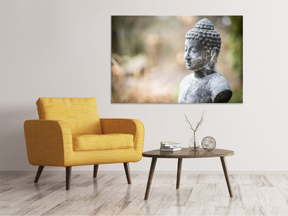 Leinwandbild Buddha aus Stein