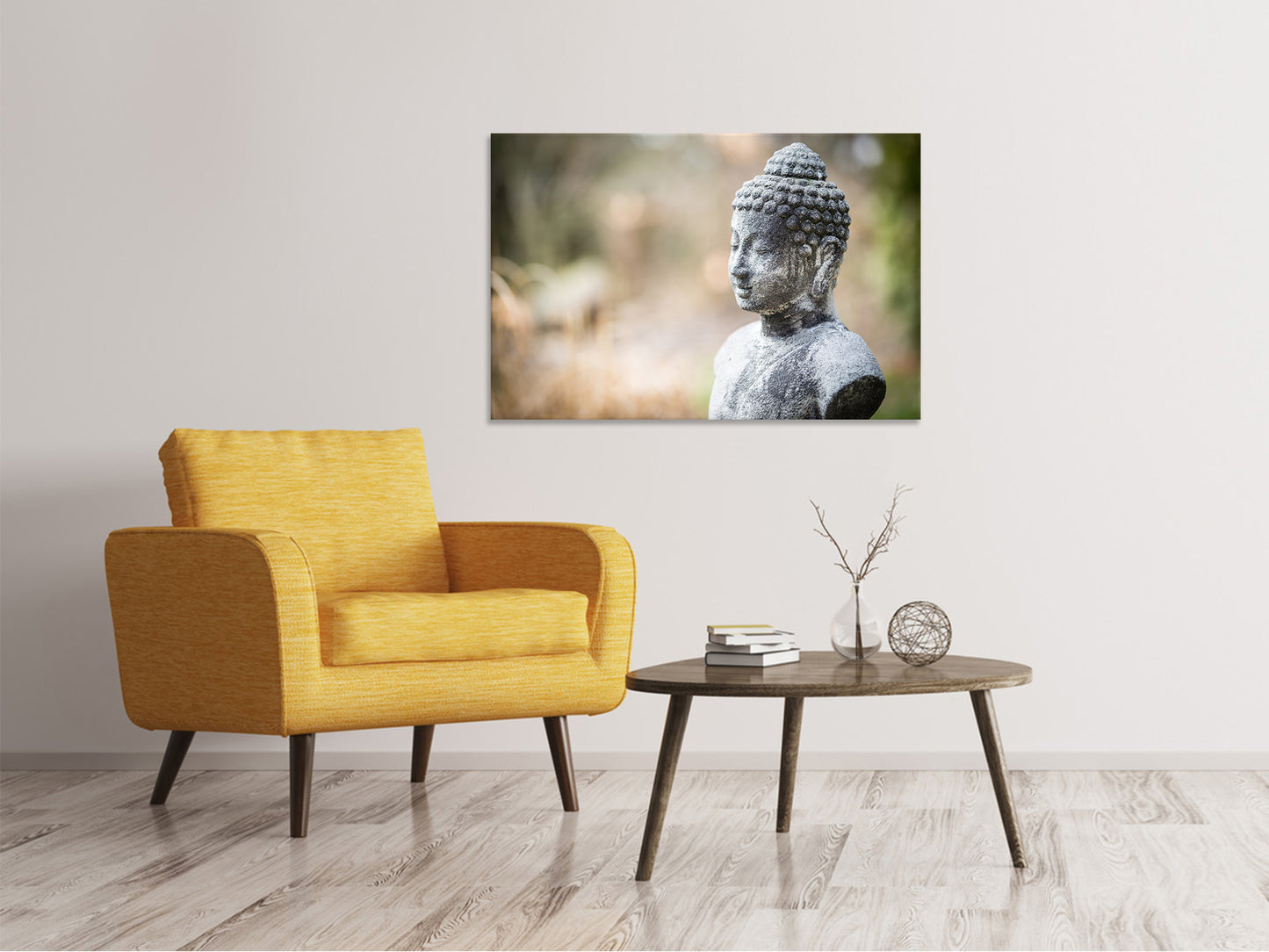 Leinwandbild Buddha aus Stein