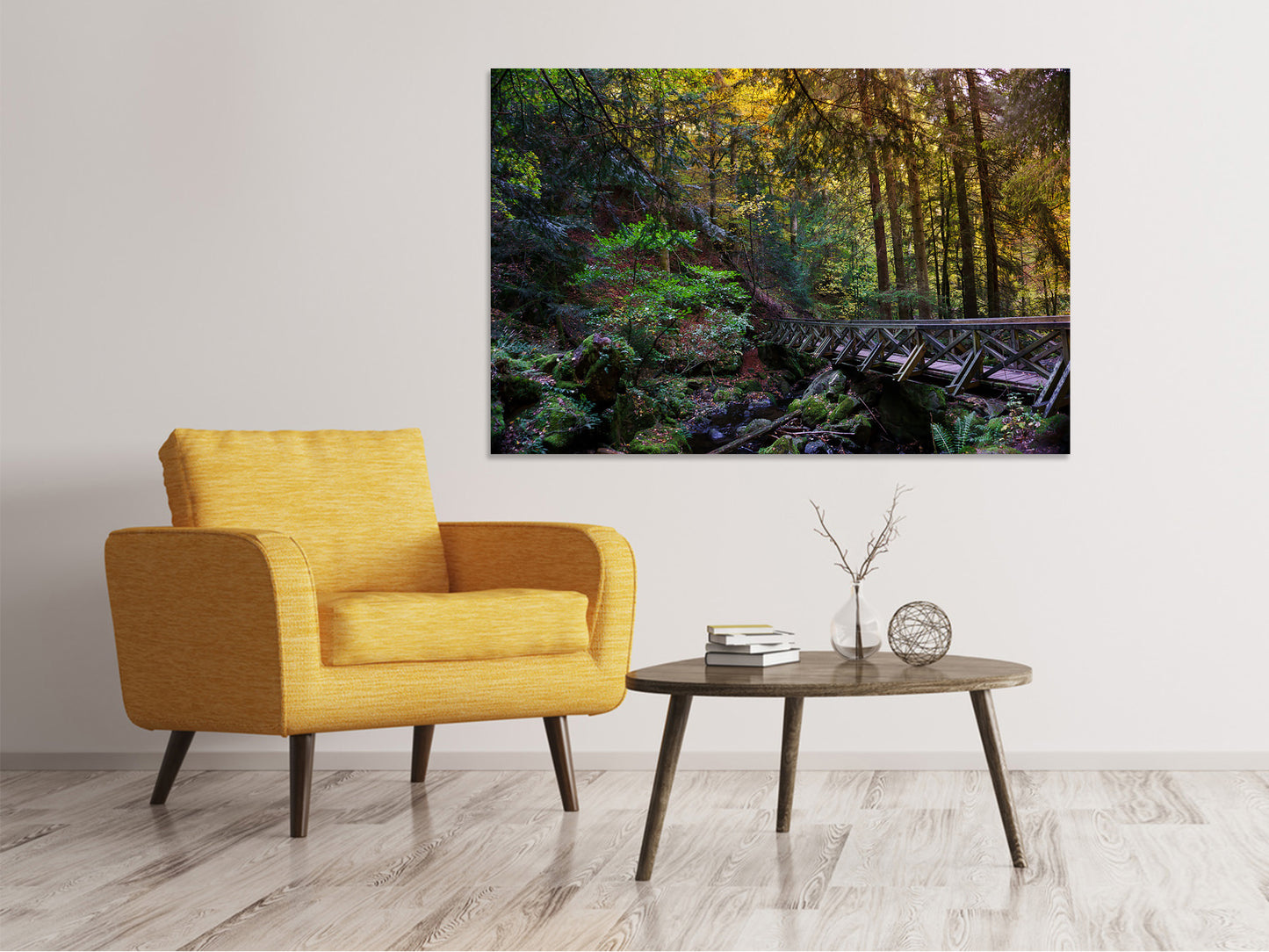 Leinwandbild Die Wald Brücke