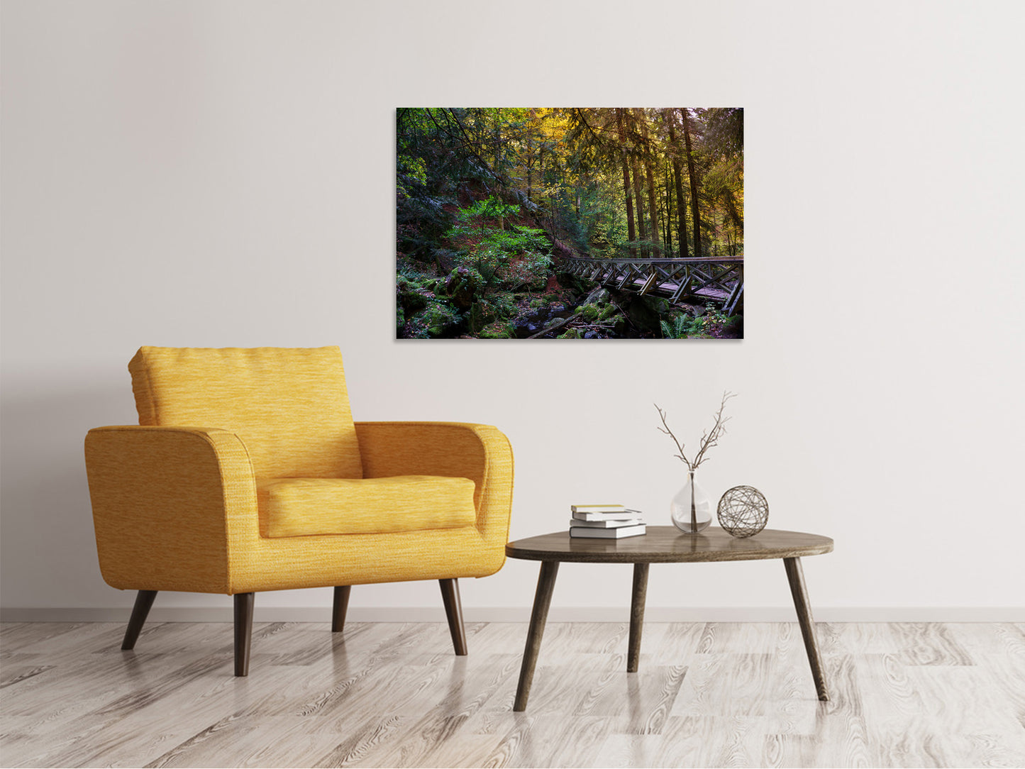Leinwandbild Die Wald Brücke