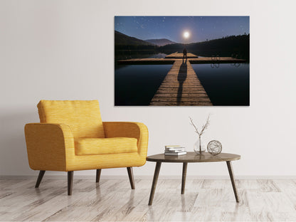 Leinwandbild Allein bei Vollmond