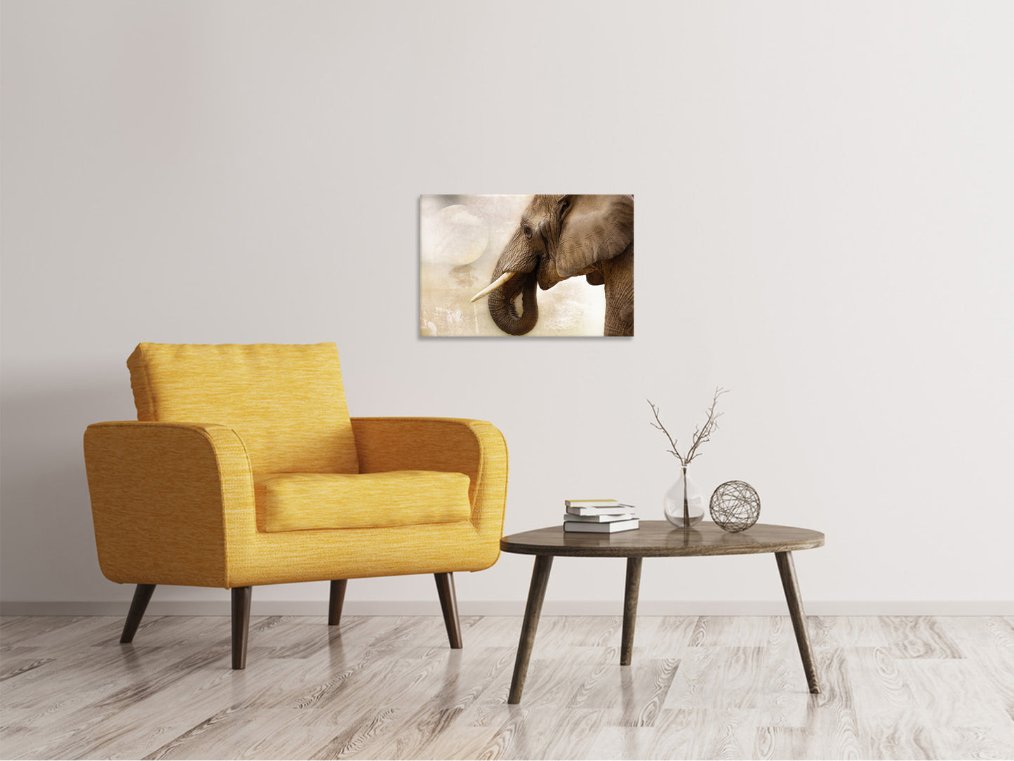 Leinwandbild Portrait eines Elefant