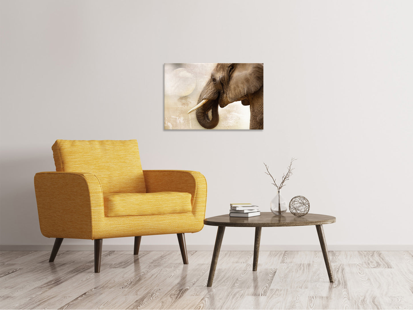 Leinwandbild Portrait eines Elefant