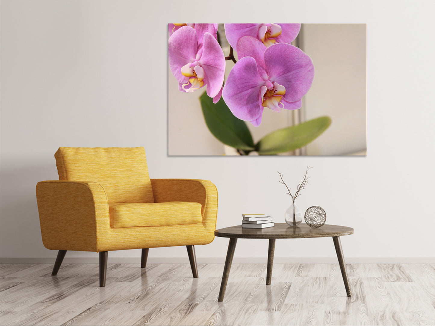 Leinwandbild Orchideen mit lila Blüten in XL