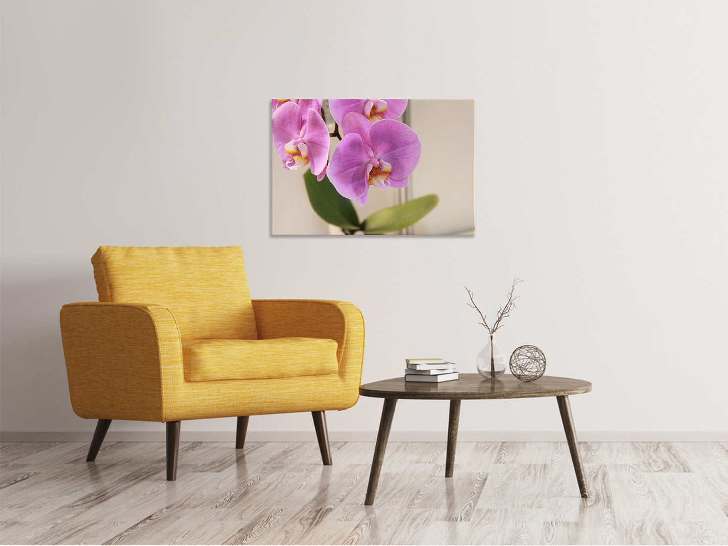 Leinwandbild Orchideen mit lila Blüten in XL