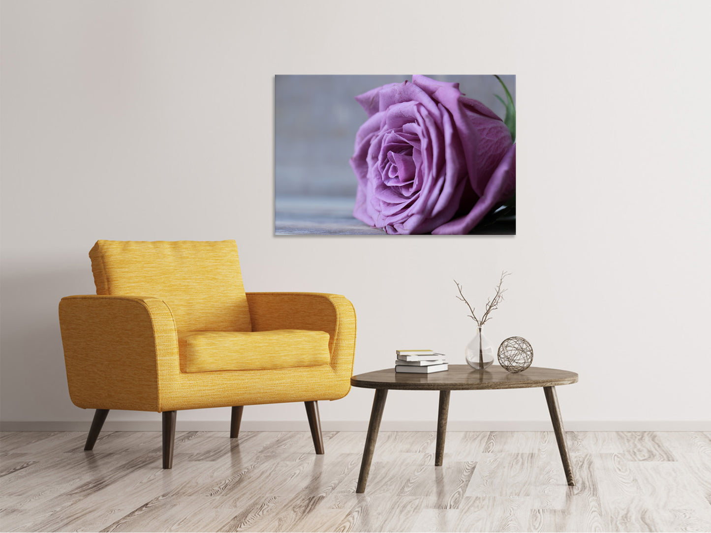 Leinwandbild Rose in Lila XXL