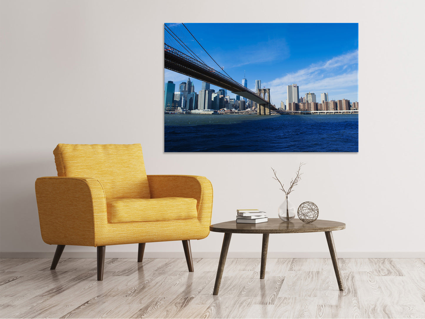 Leinwandbild Brooklyn Brücke bei Sonnenschein