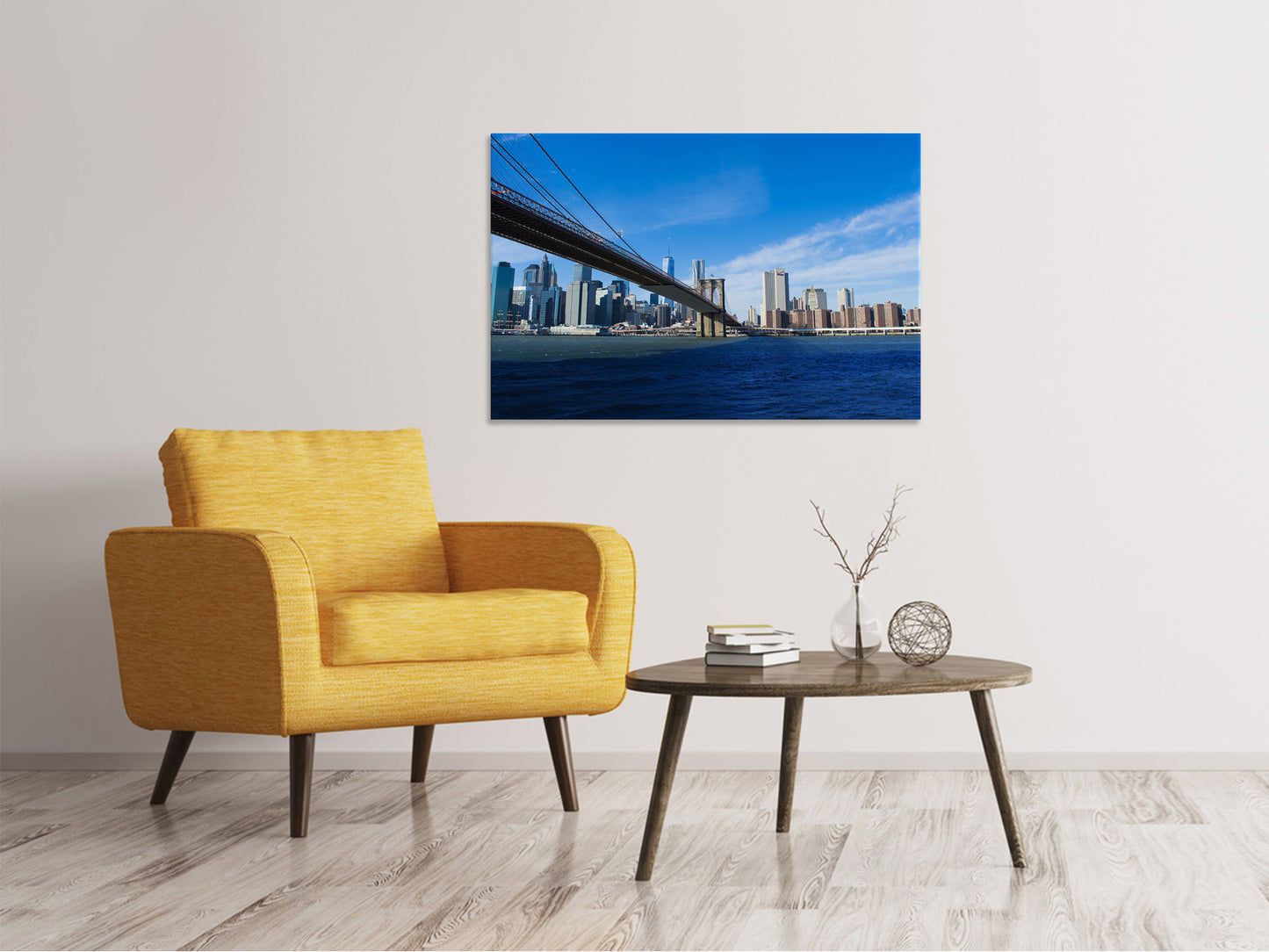 Leinwandbild Brooklyn Brücke bei Sonnenschein
