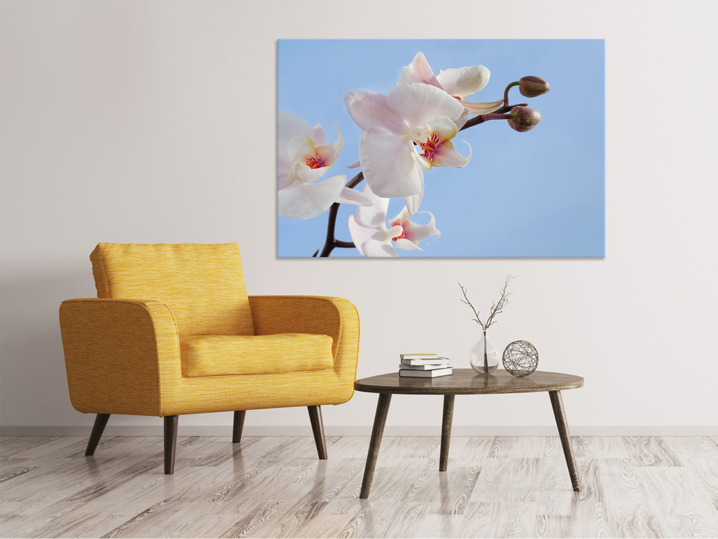 Leinwandbild Orchidee im Himmel