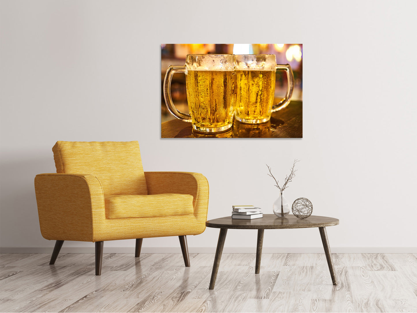 Leinwandbild 2 Biergläser