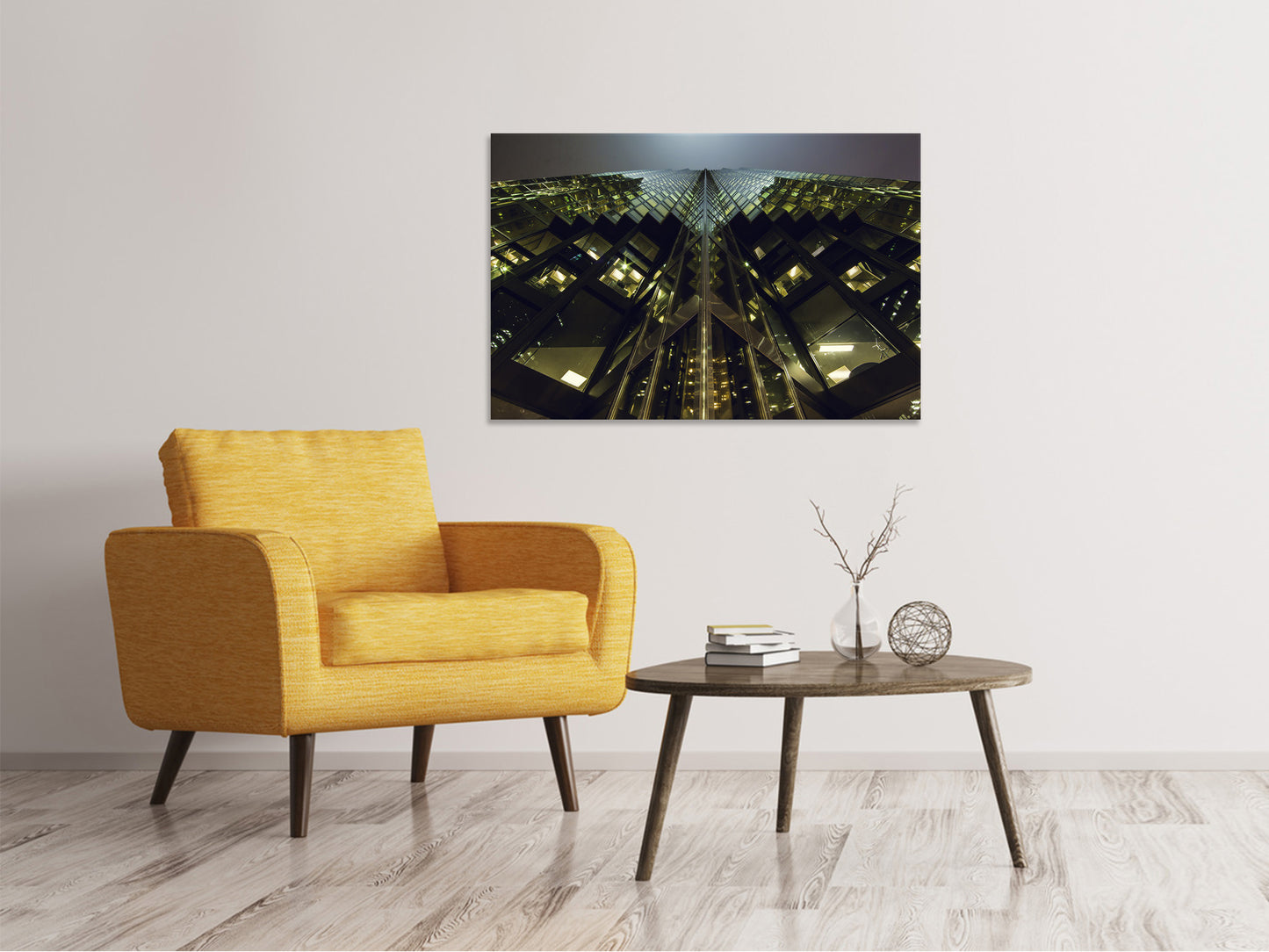 Leinwandbild Imposante Architektur in der Nacht