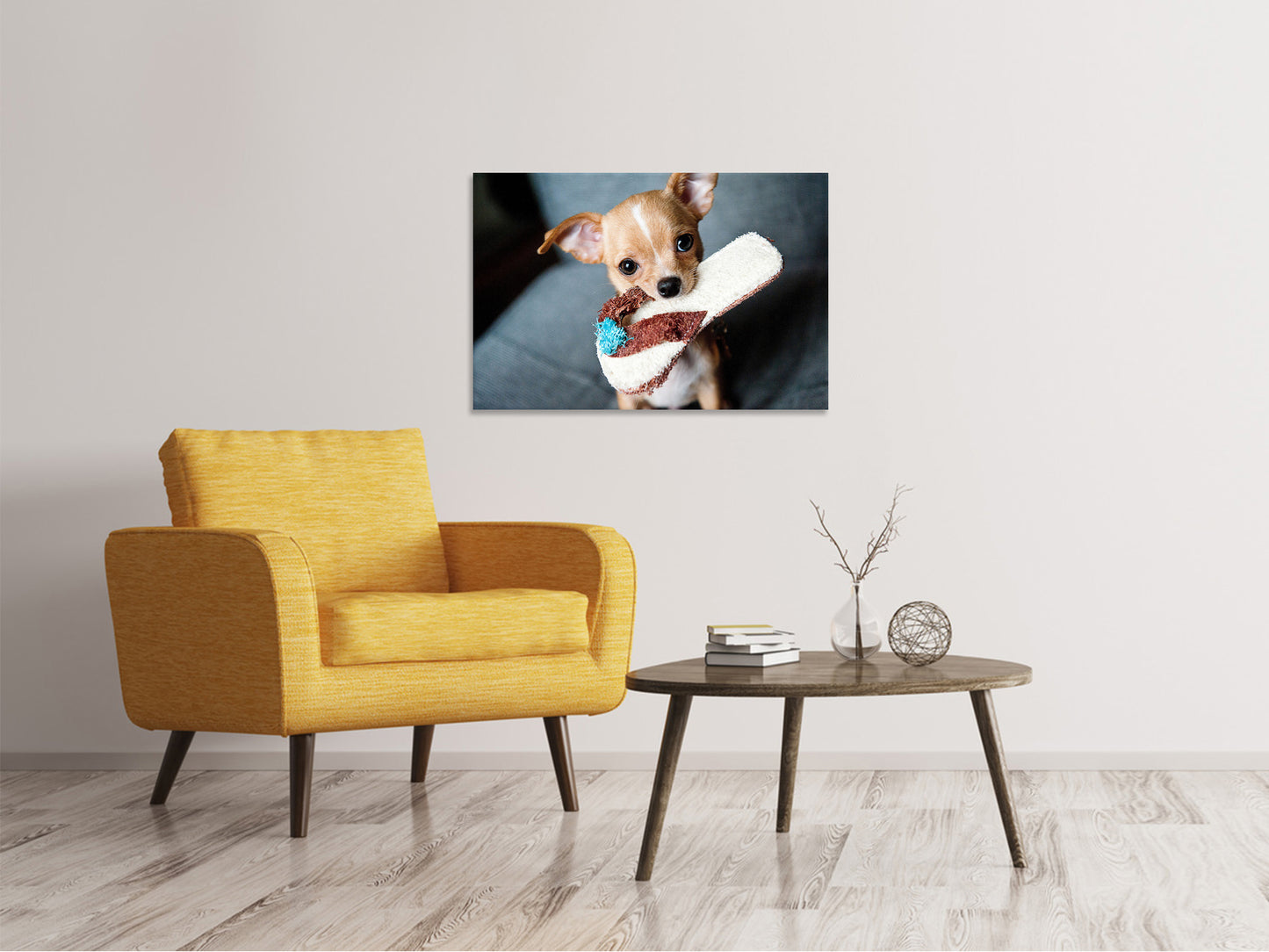 Leinwandbild Gehorsamer Chihuahua