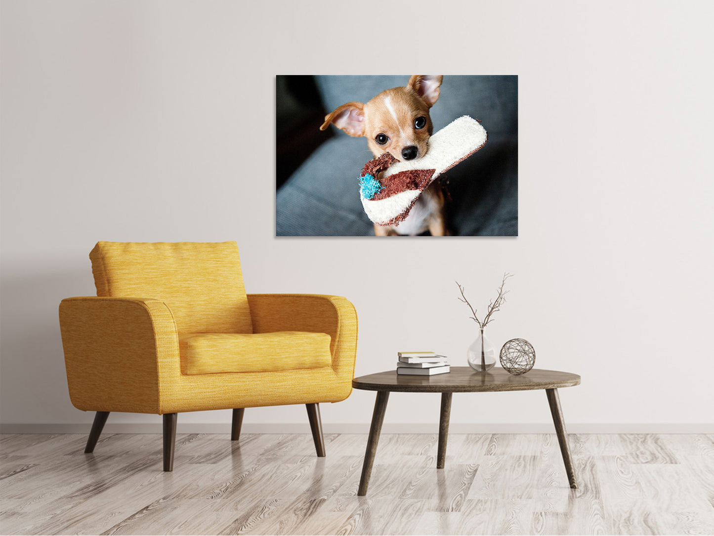 Leinwandbild Gehorsamer Chihuahua