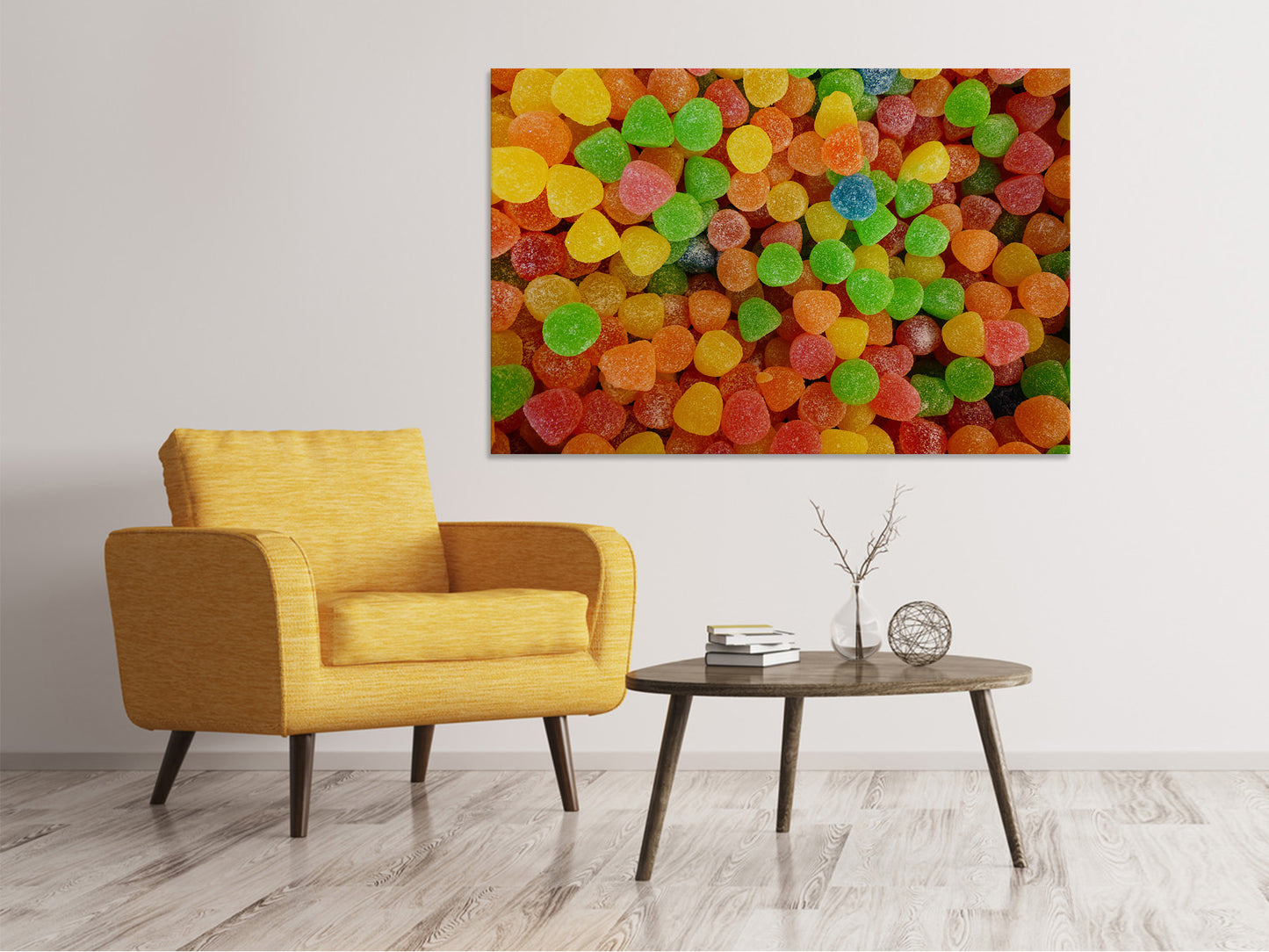 Leinwandbild Bunte Fruchtgummis