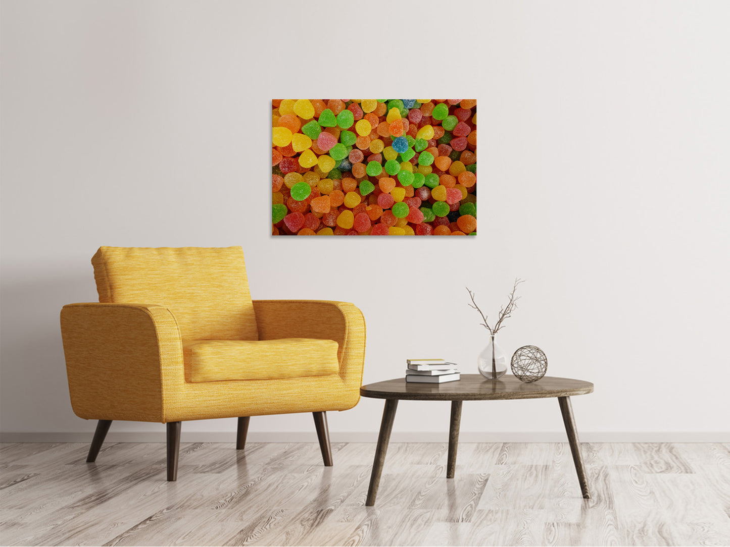 Leinwandbild Bunte Fruchtgummis