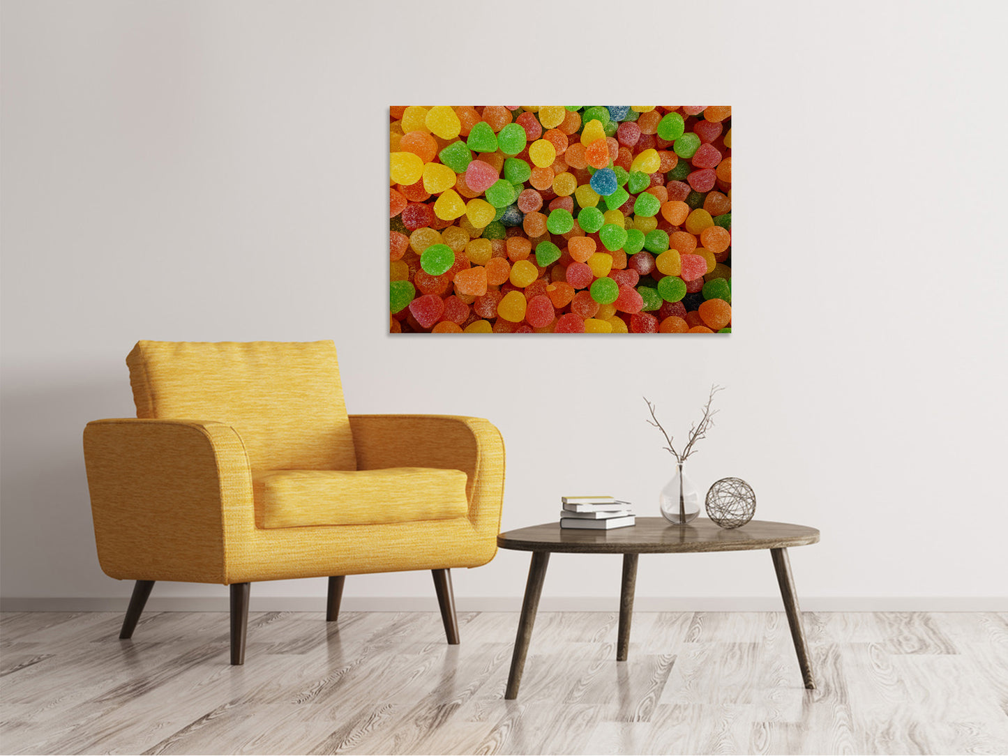 Leinwandbild Bunte Fruchtgummis