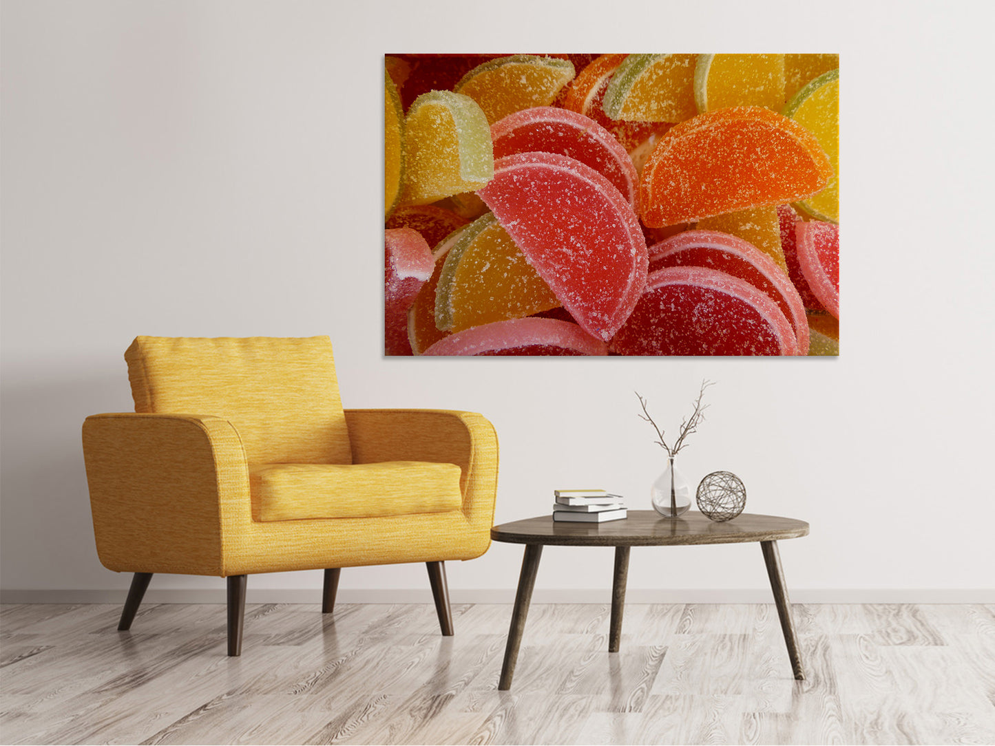 Leinwandbild Gezuckerte Fruchtgummis