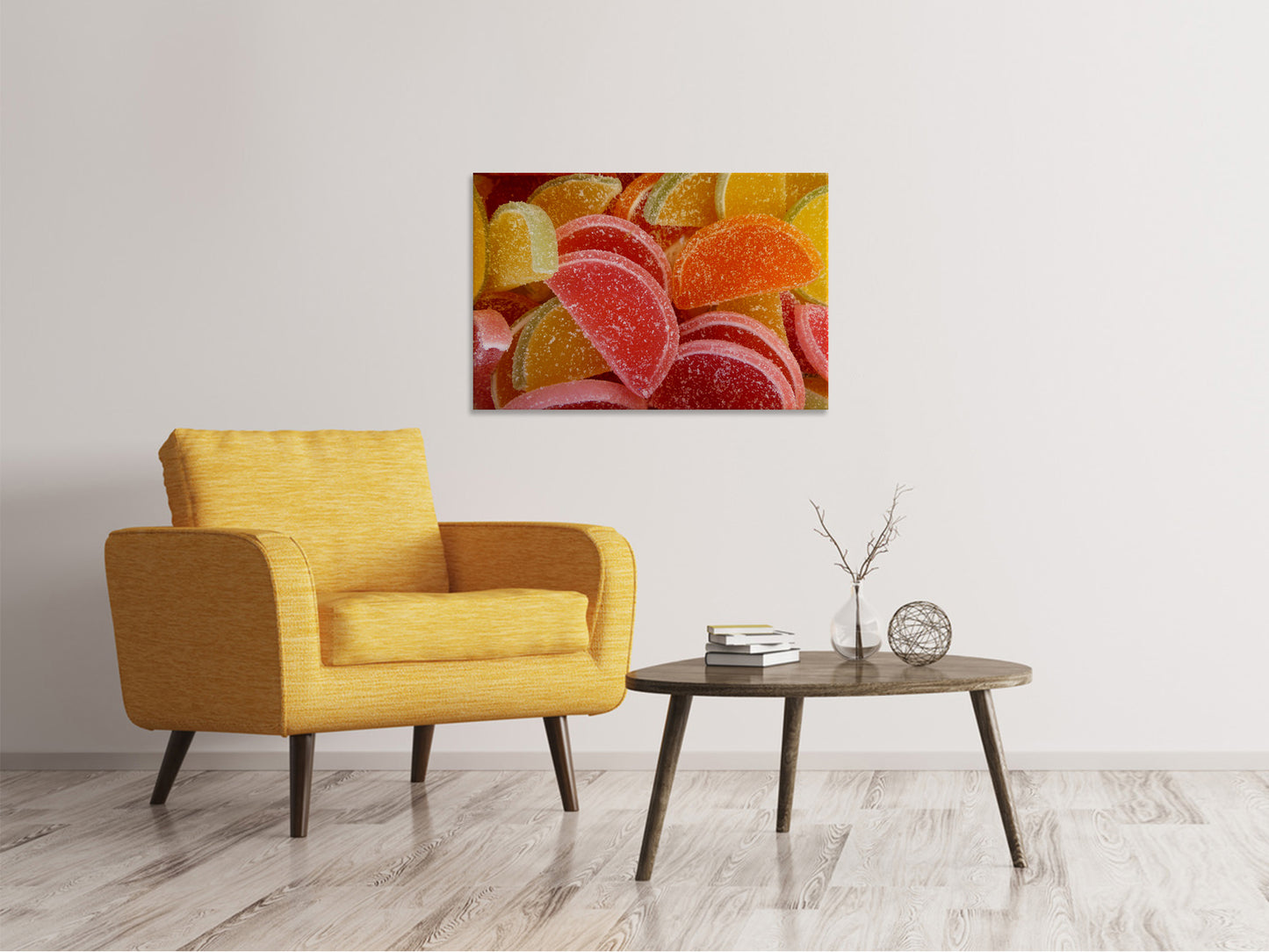Leinwandbild Gezuckerte Fruchtgummis