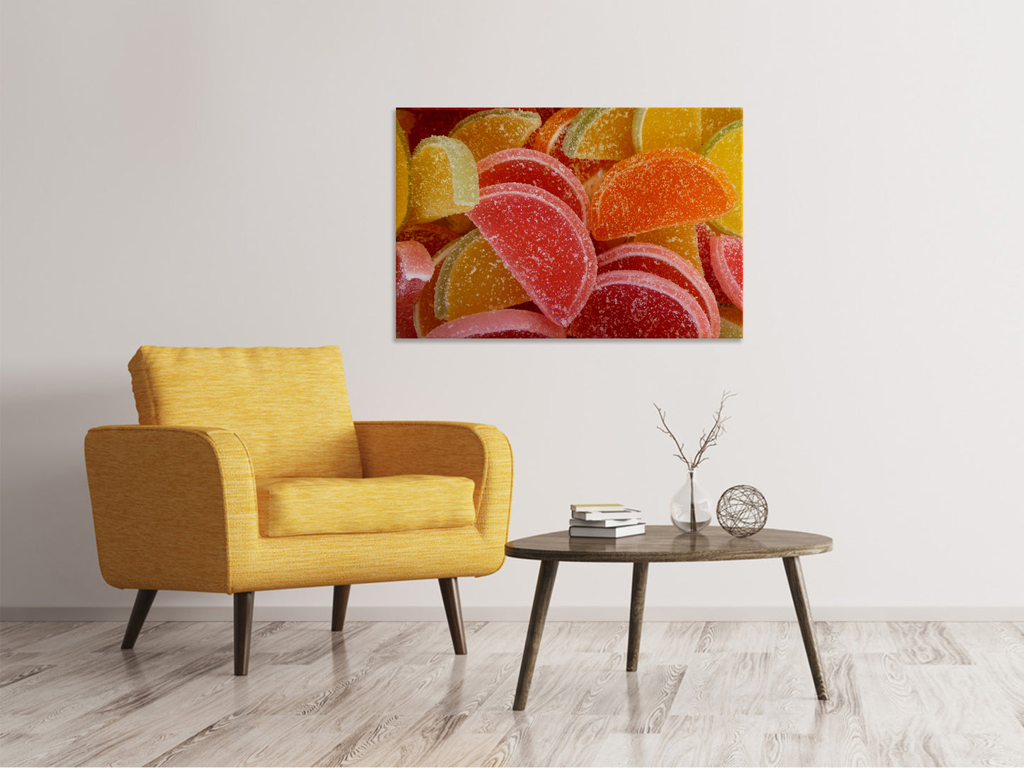 Leinwandbild Gezuckerte Fruchtgummis