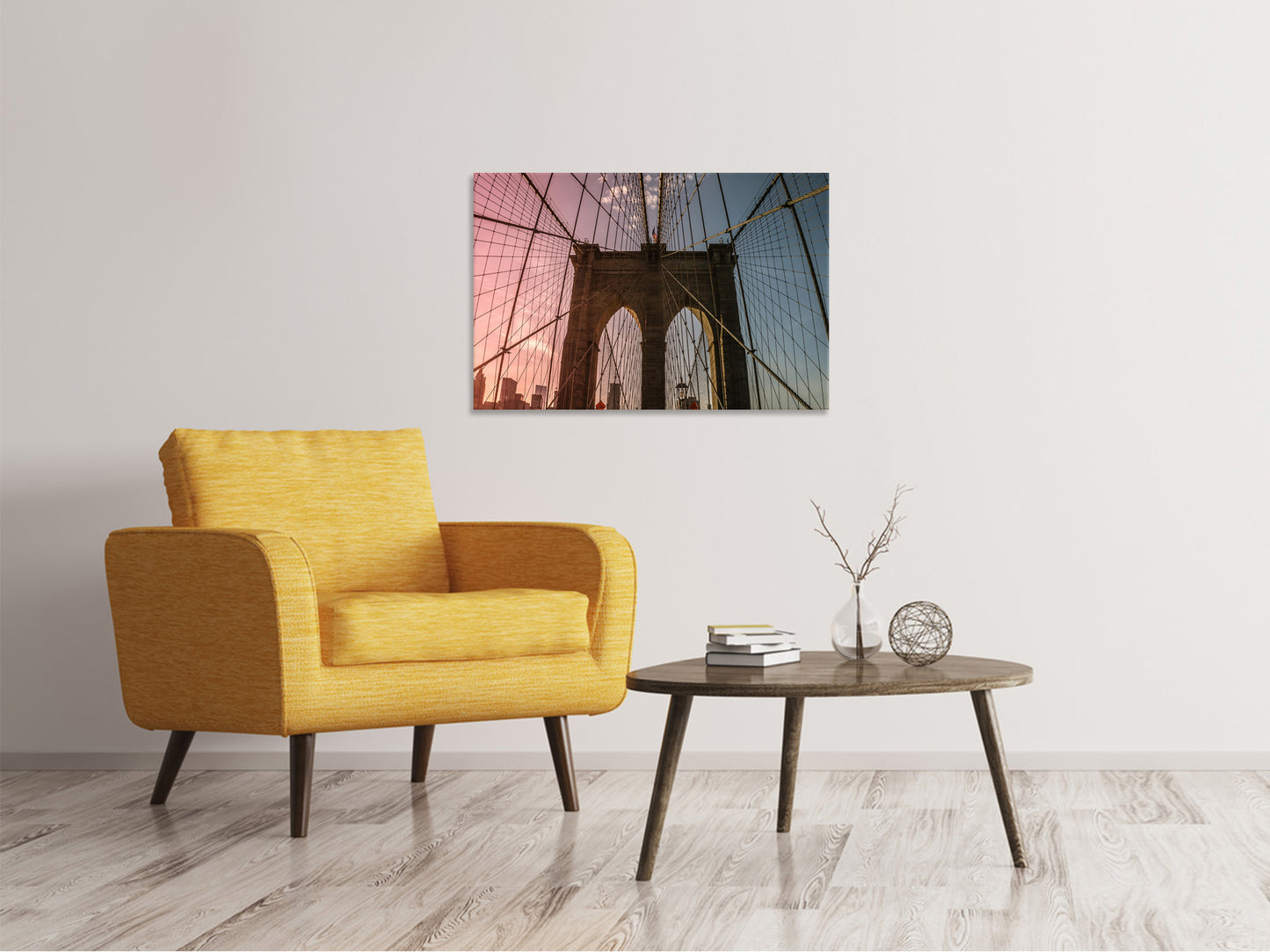 Leinwandbild Brooklyn Bridge Close up