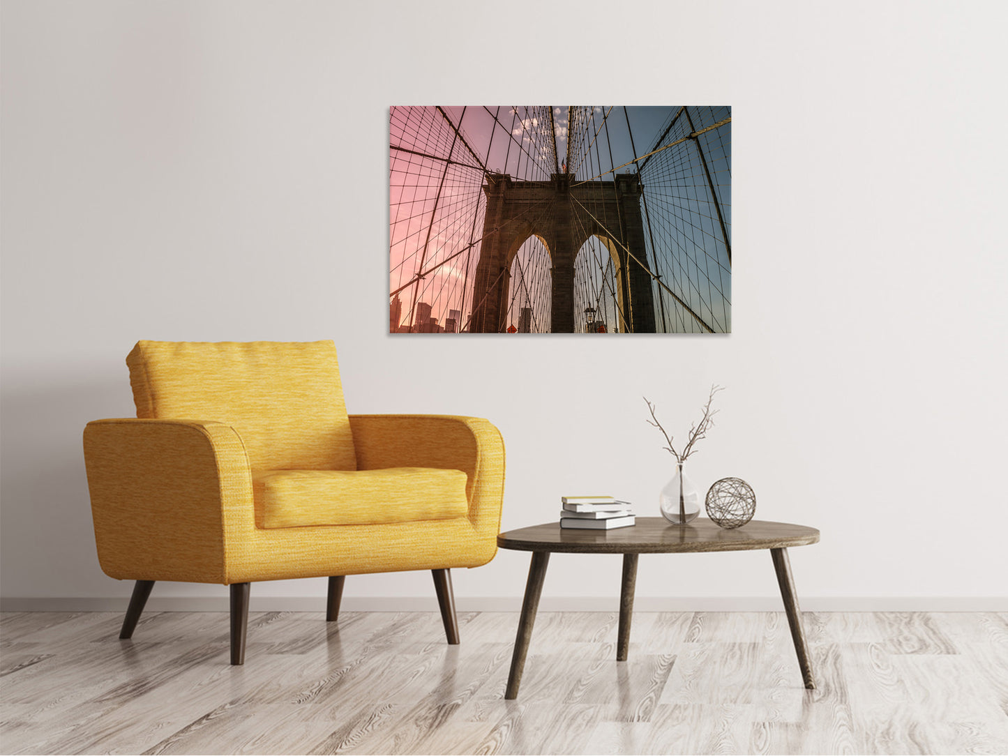 Leinwandbild Brooklyn Bridge Close up
