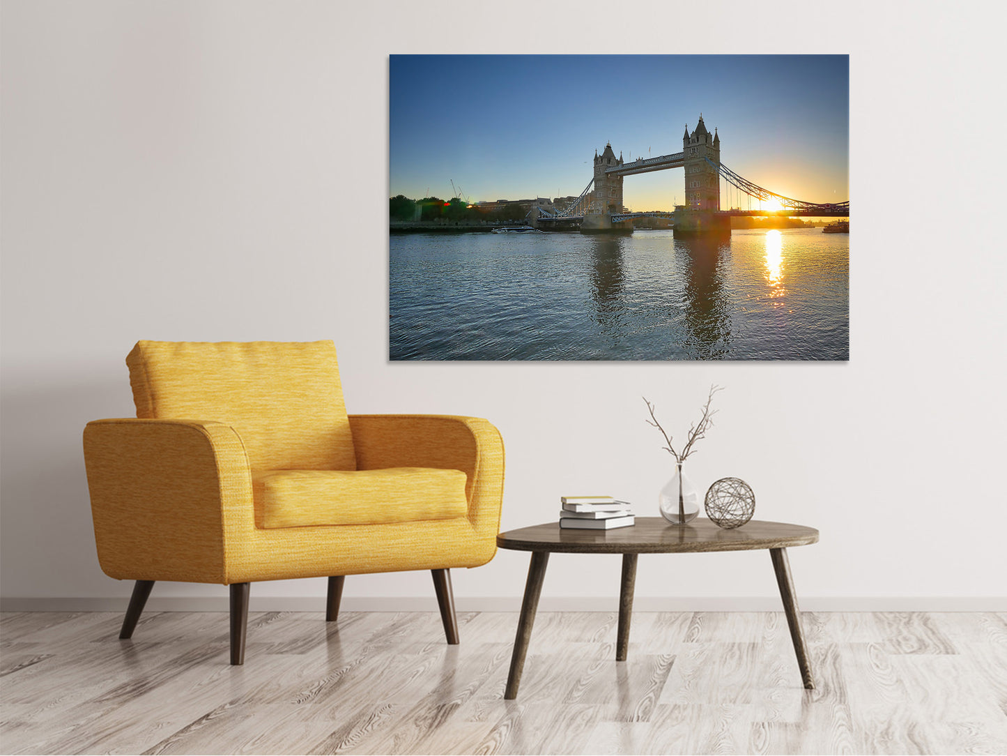 Leinwandbild Tower Bridge im Sonnenuntergang