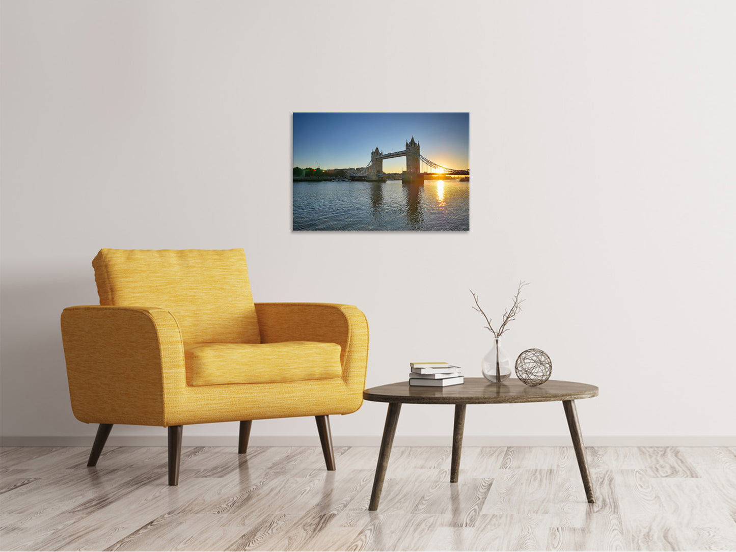 Leinwandbild Tower Bridge im Sonnenuntergang