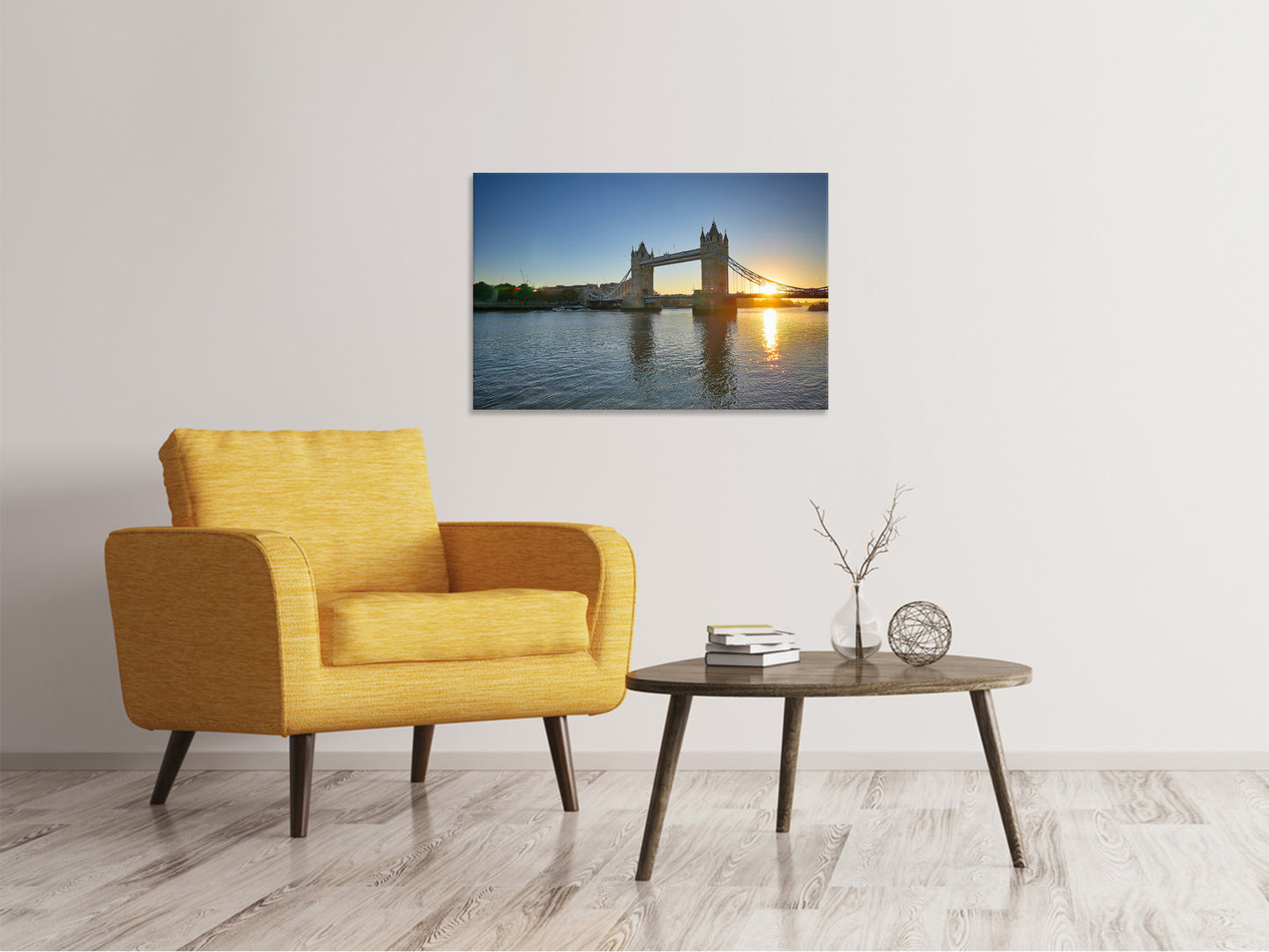 Leinwandbild Tower Bridge im Sonnenuntergang