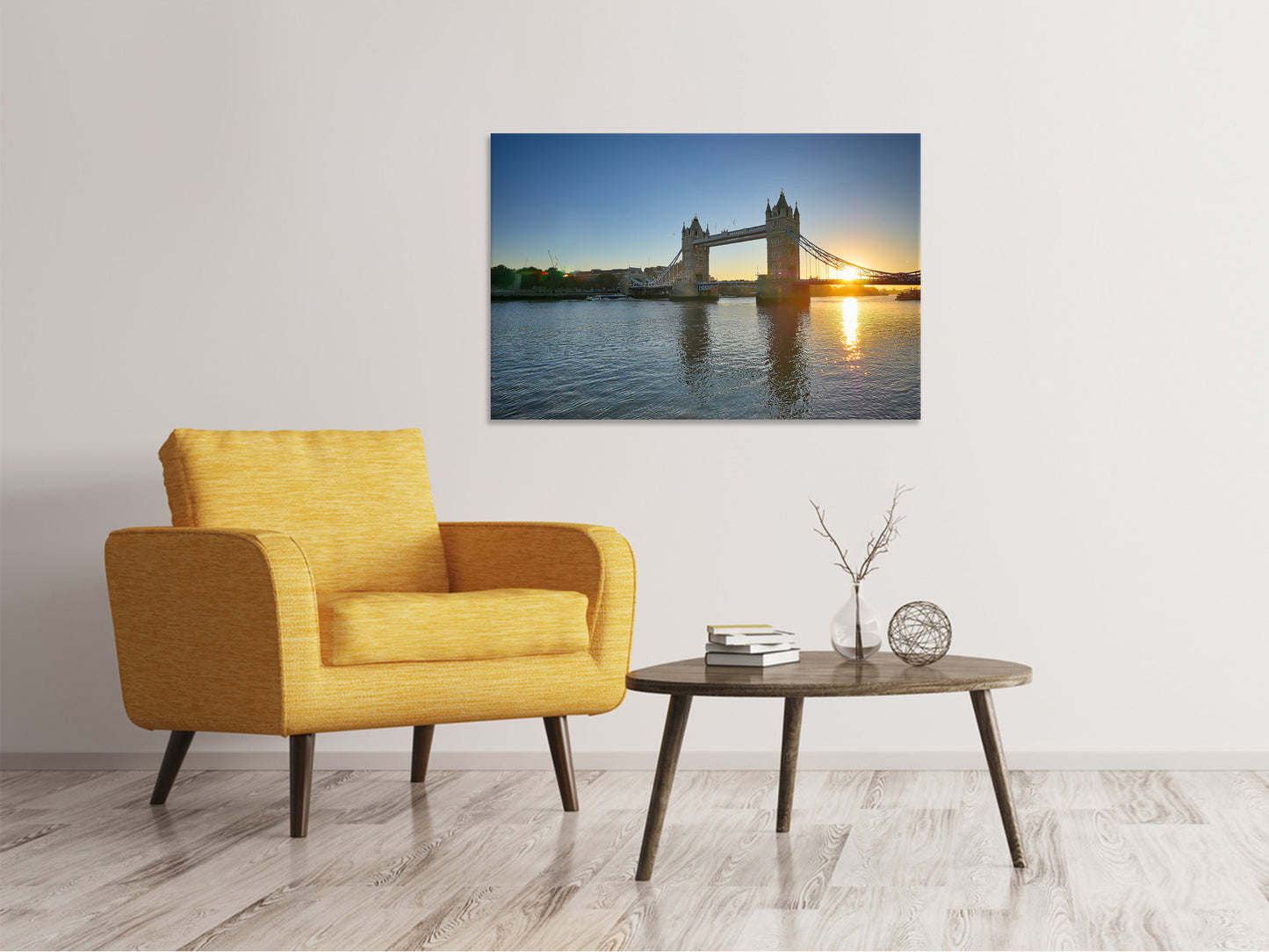 Leinwandbild Tower Bridge im Sonnenuntergang