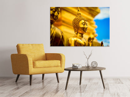 Leinwandbild Die goldenen Buddhas