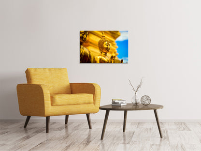 Leinwandbild Die goldenen Buddhas