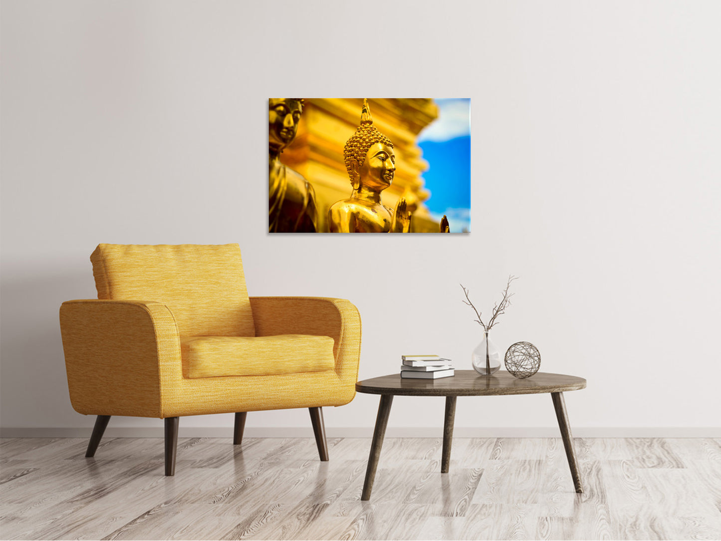 Leinwandbild Die goldenen Buddhas