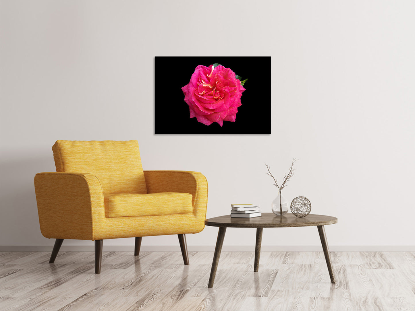 Leinwandbild Rose in rot XXL