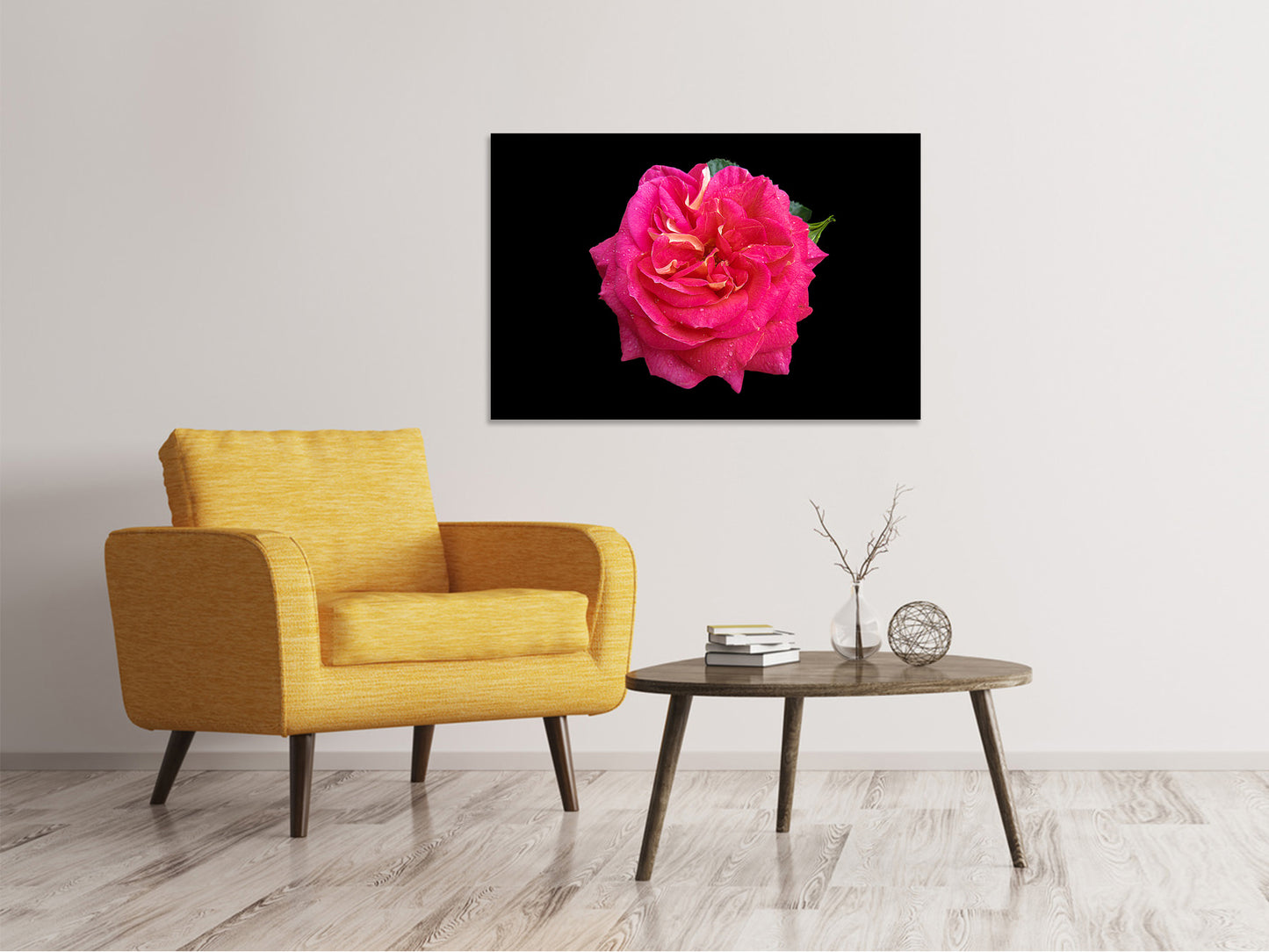 Leinwandbild Rose in rot XXL