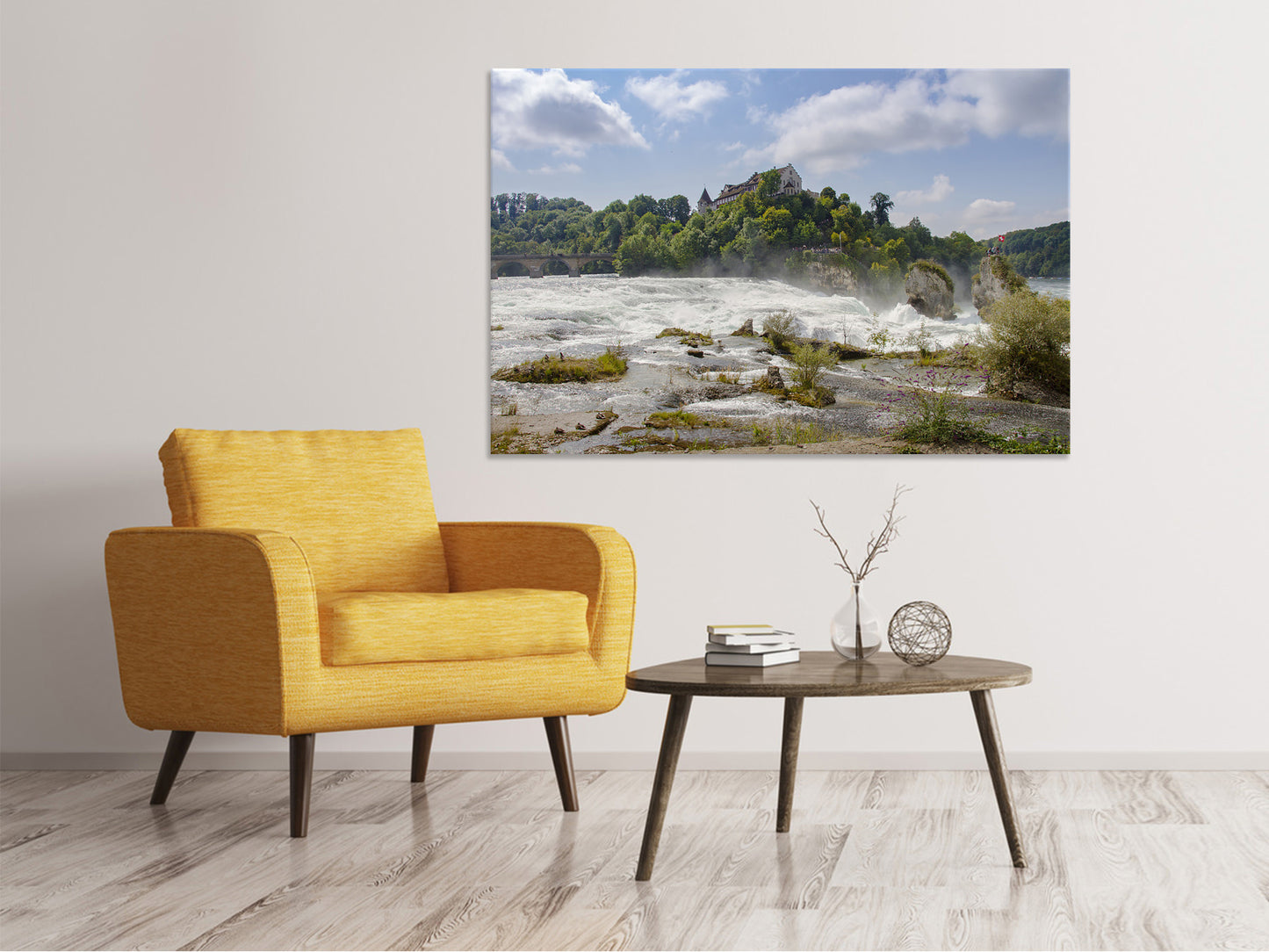 Leinwandbild Tobender Rheinfall