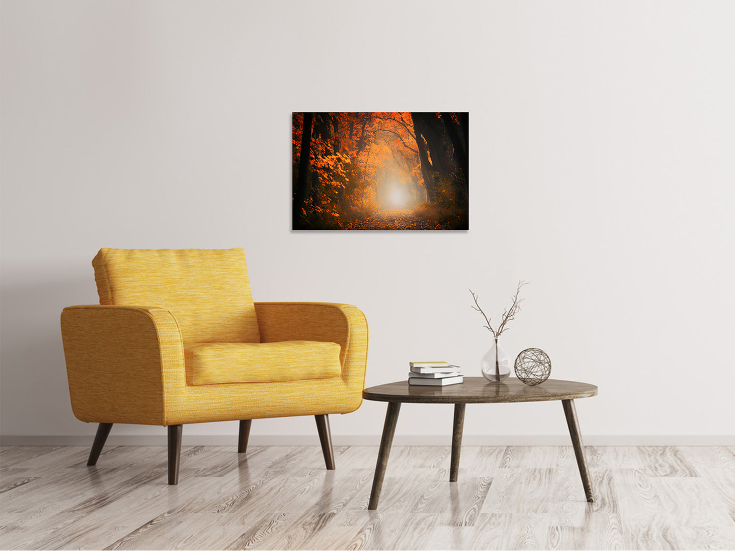 Leinwandbild Herbstlicht im Wald