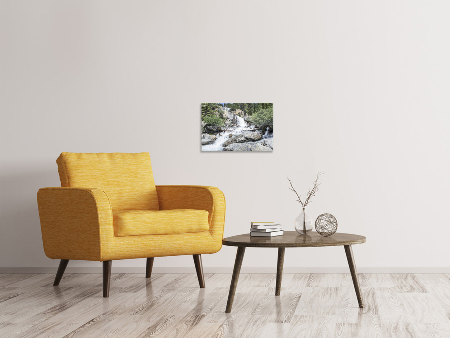 Leinwandbild Wilder Wasserfall im Wald