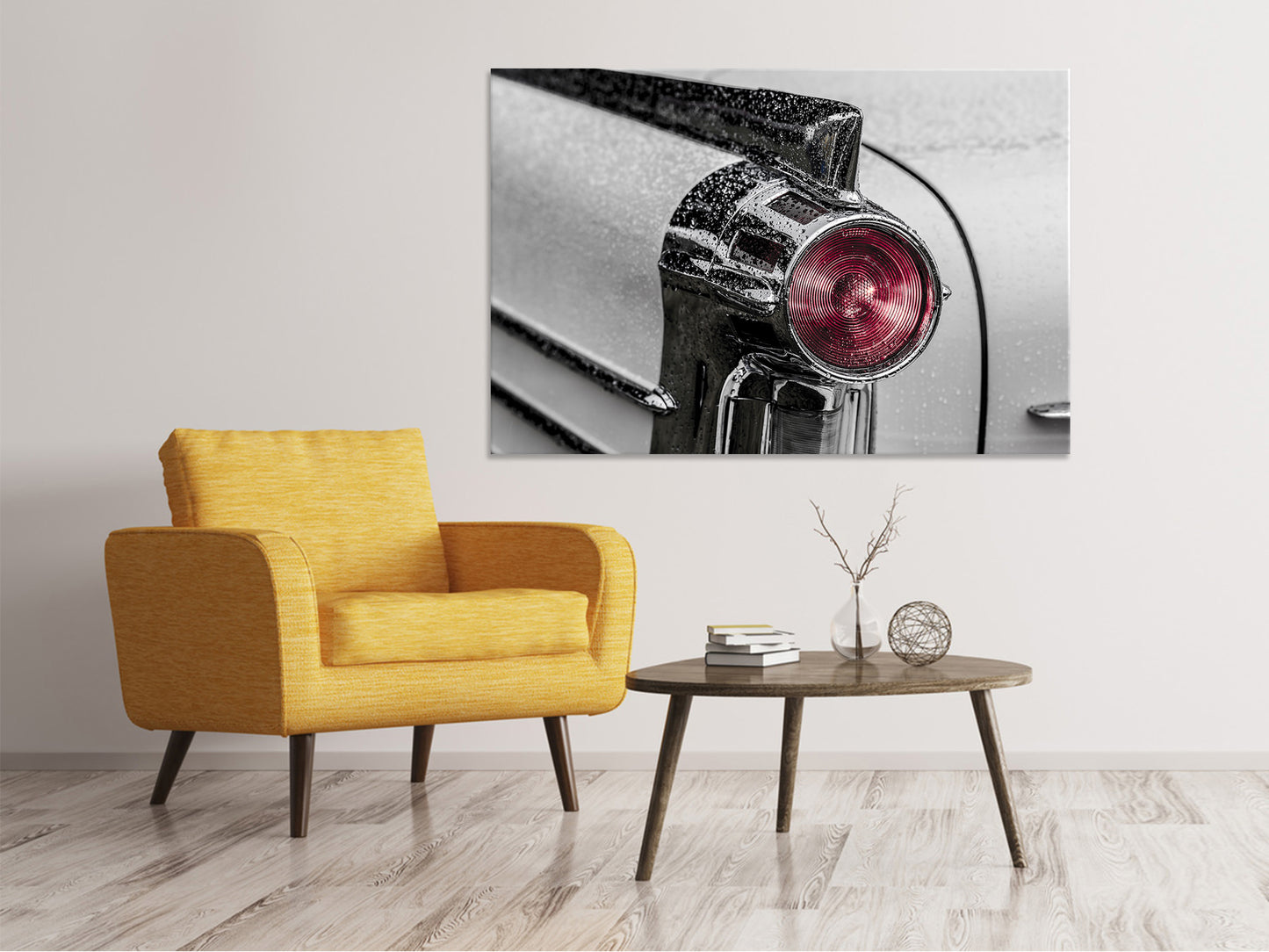 Leinwandbild Oldtimer Rückleuchte