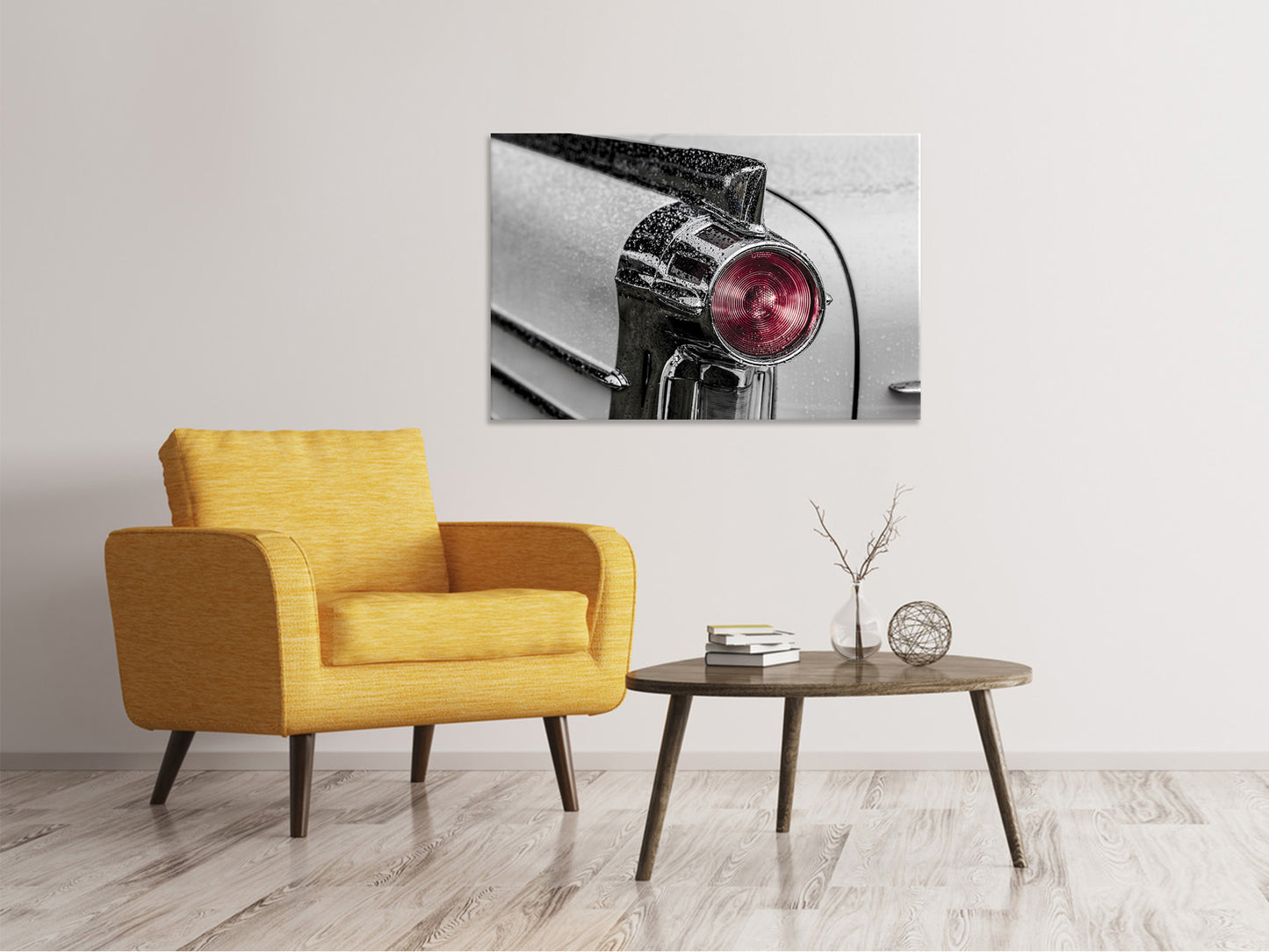 Leinwandbild Oldtimer Rückleuchte