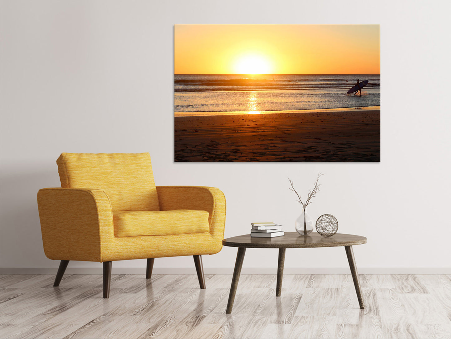 Leinwandbild Der einsame Surfer