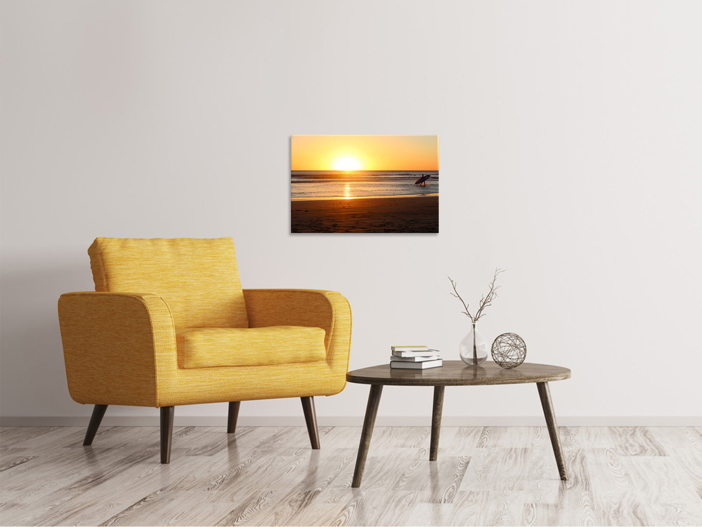 Leinwandbild Der einsame Surfer