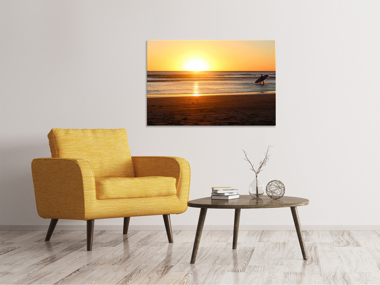 Leinwandbild Der einsame Surfer